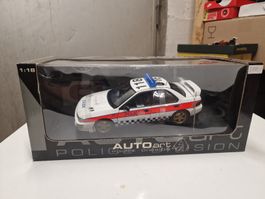 Autoart Subaru Impreza WRX 1:18 Polizei guter Zustand