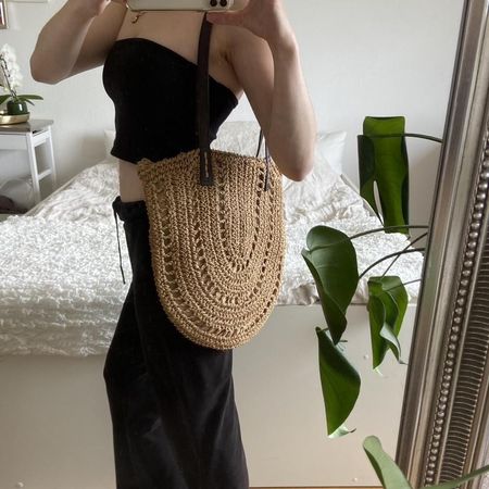 Raphia geflochtene Tasche
