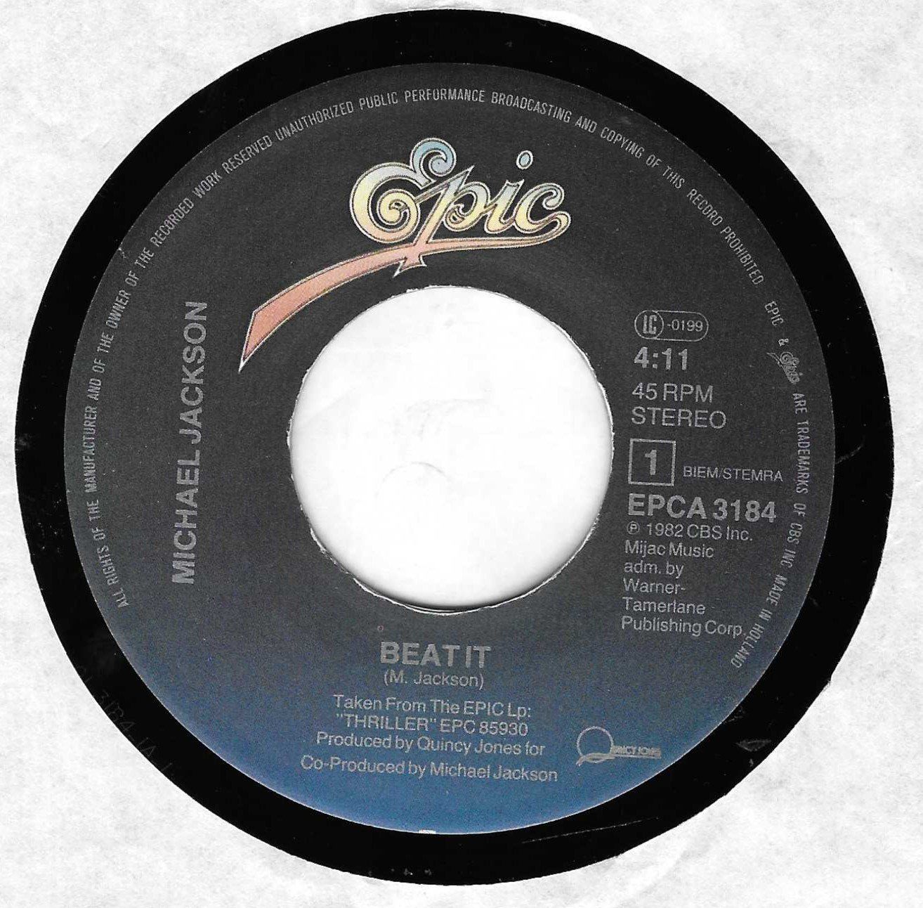 Schallplatten: MICHAEL JACKSON  -  BEAT IT  +  GET ON THE FLOOR – Gebraucht aus Bex von Giorgiob 2