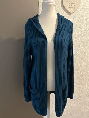Kapuzenstrickjacke petrol  von bpc selection Gr. 40/42