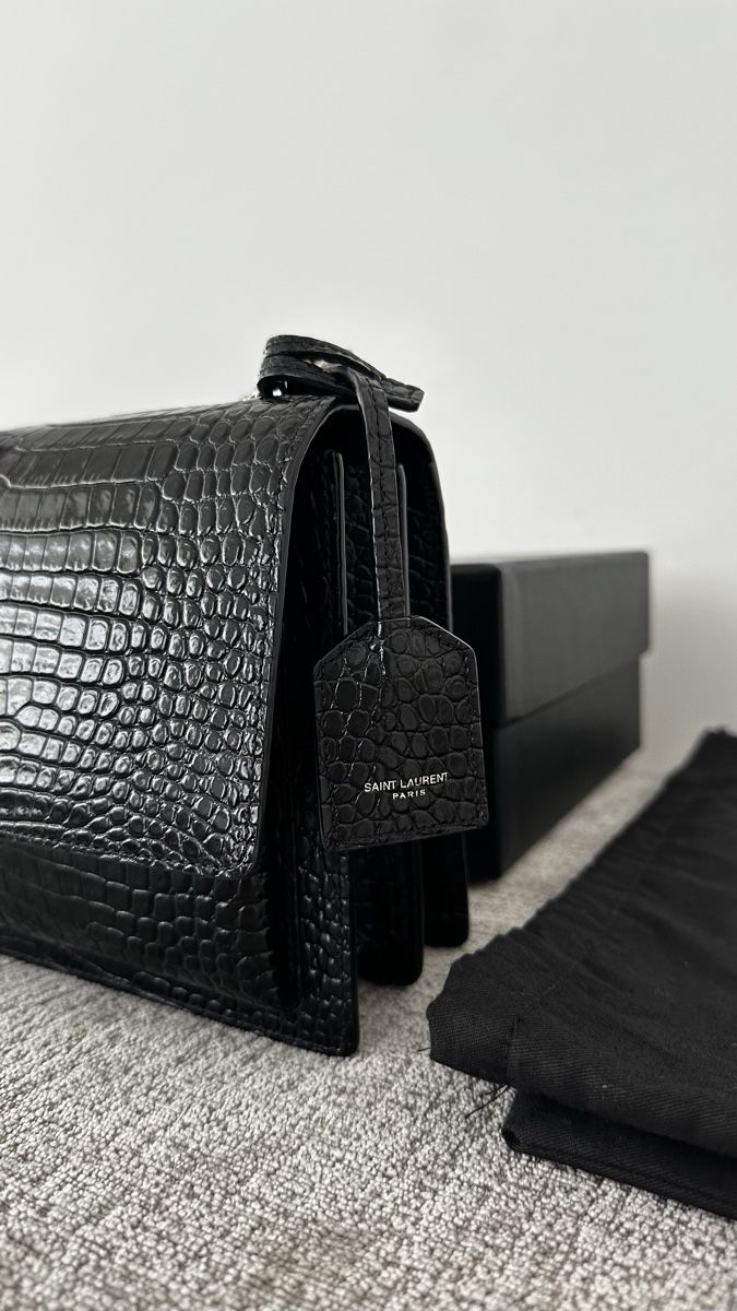 Saint Laurent Borse: YSL SUNSET MEDIUM IN CROCODILE-EMBOSSED LEDER – Nuovo (secondo la descrizione) da Birsfelden venduto da ant_ys8y 3