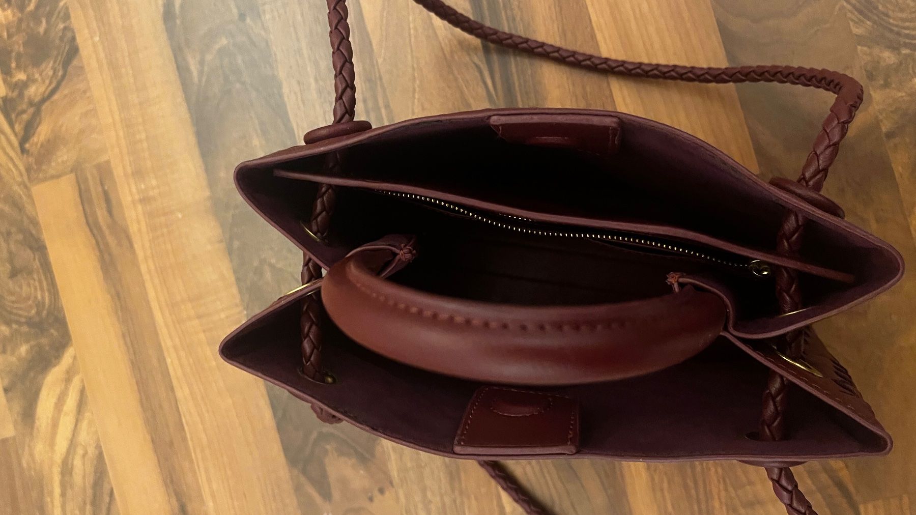 Taschen für Damen: Geflochtene Tasche Bordeaux – Neu (gemäss Beschreibung) aus Breitenbach von aya_w5x7 1