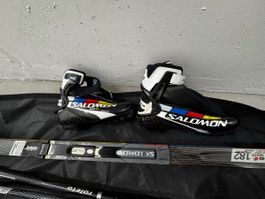 Salomon Equipe 10 Skate 182 cm | Schuh Gr. 39 | Stöcke | Sac