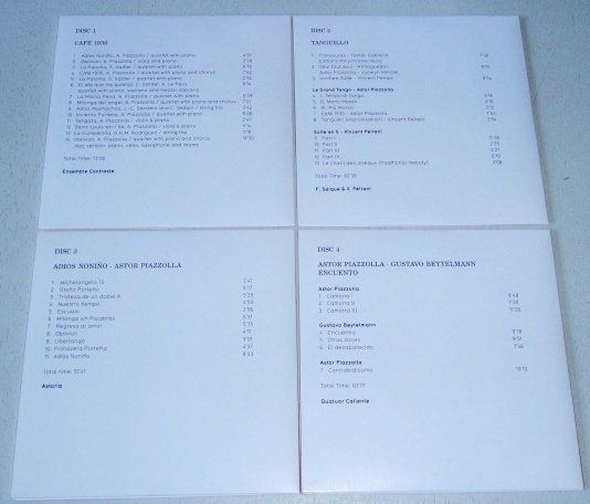 CDs: set 4CD's - Astor Piazzolla, Tanguillo,Ensemble Contraste, – Gebraucht aus Unterbäch von xazuq 5