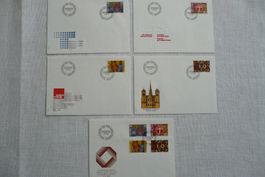 1981 5 FDC Sondermarken II Satz & Einzelmarken SBK 656 - 659