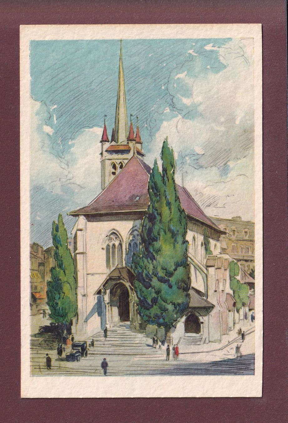 Cartoline postali: LAUSANNE - St. François - 1949 – Usato da Pully venduto da nicecards
