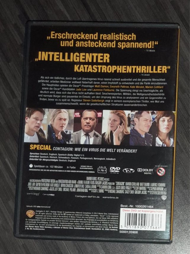 Tutti i DVDs: Contagion - Top Besetzung -  DVD – Usato da Steffisburg venduto da FutureOne 1