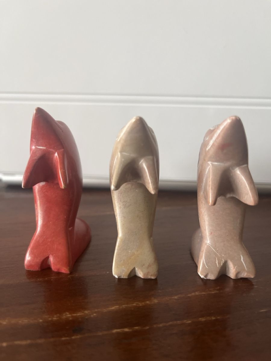 Tutte le decorazioni: 3 Delfin-Figuren aus Stein – Usato da Uetikon am See venduto da erz13 4