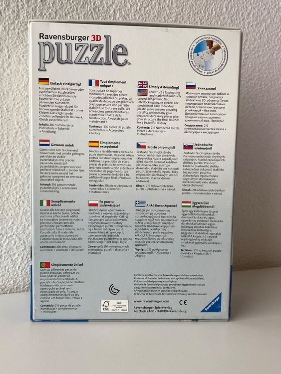 Ravensburger Puzzle: Ravensburger 3D Schiefe Turm – Usato da Mellingen venduto da Lapequenita 1