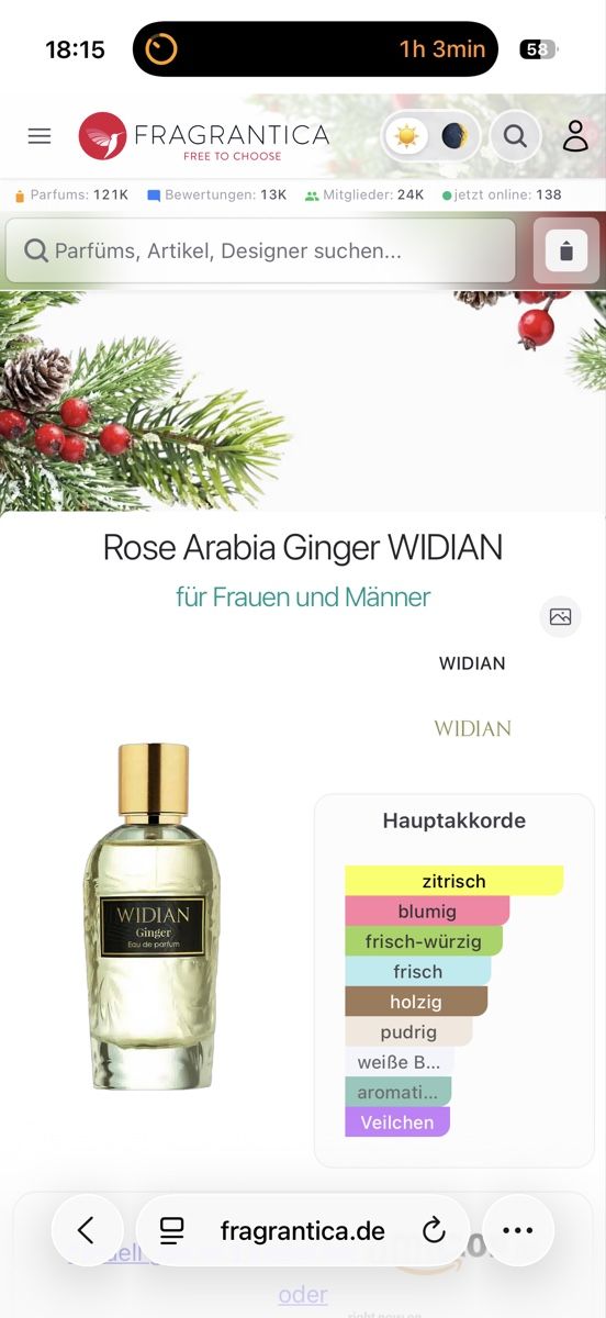 Widian Profumi & Eau de Toilette: Widian - Rose Arabia Ginger, 2 ml – Usato da Sursee venduto da nst_czk2 1