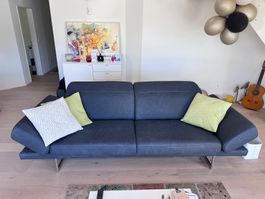 Joop Designer Sofa 3-Sitzer Buffalo Leder Dunkelblau wie Neu