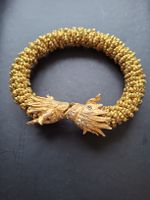 Vintage Armreif Armband Messing? Vergoldet? Drachen