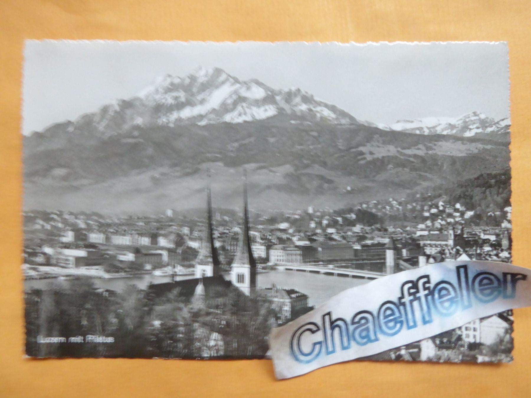 Cartoline postali: 1957  Luzern mit Pilatus – Usato da Zürich venduto da Chaeffeler