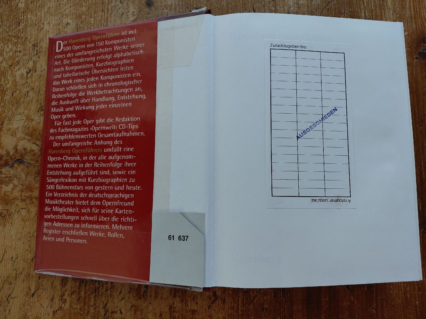 Libri: Opernführer Buch – Usato da Windisch venduto da stiiine 3