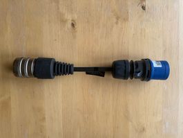 Juice Booster Adapter Industriestecker - CEE16 blau, 3,7 kW