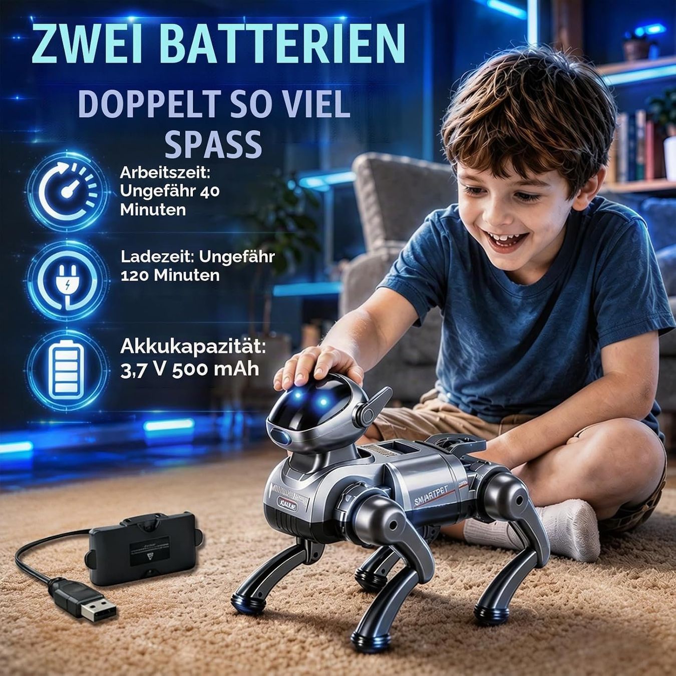 Spielzeuge: Roboterhund programmierbar Roboter Hund Spielzeug Kind – Neu und originalverpackt aus Wittenbach von VELARO 2