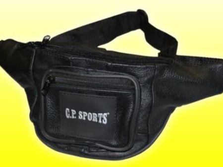 C.P. Sports Schwarze Leder Gürteltasche Bauchtasche  NEU OVP