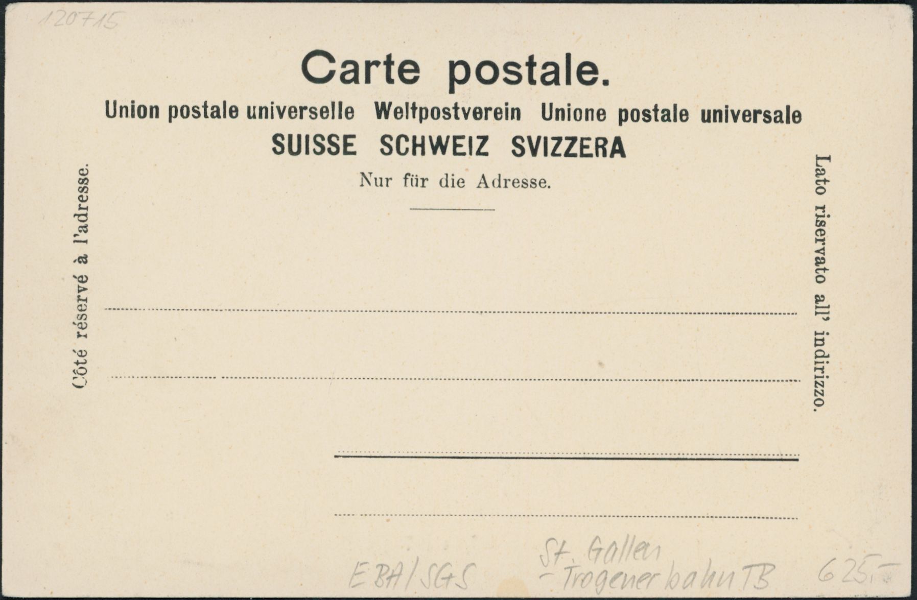 Cartoline postali: SGS St. Gallen - Bahn TB - Tram – Nuovo (secondo la descrizione) da Schindellegi venduto da Jonathan77 1