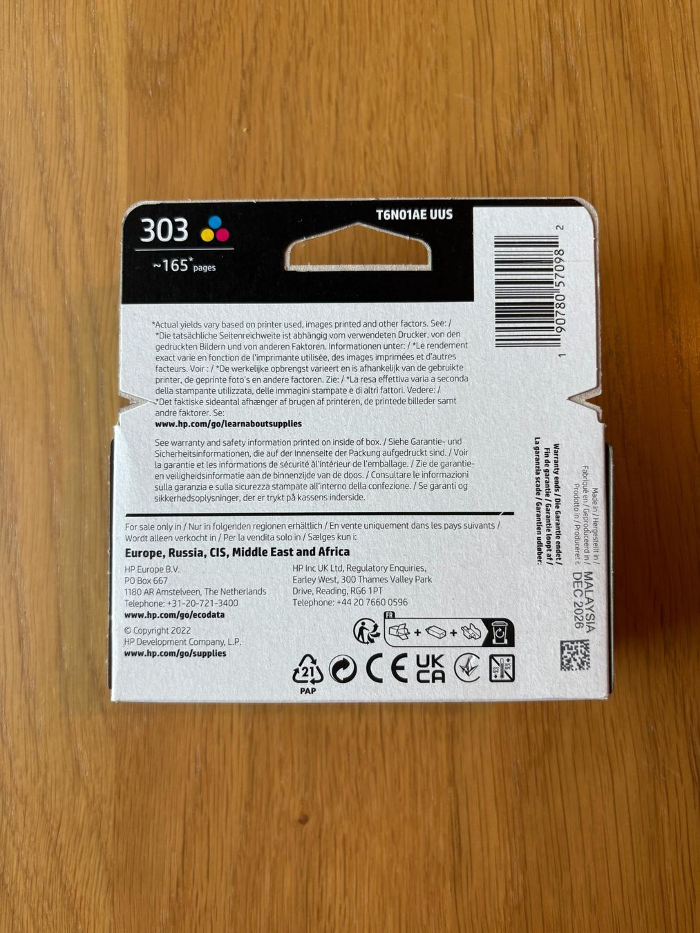Hewlett Packard Cartucce per stampanti & toner: HP Druckerpatrone 303 farbig (Tri-colour) – Nuovo e nell'imballaggio originale da Luzern venduto da Fritz_99 1