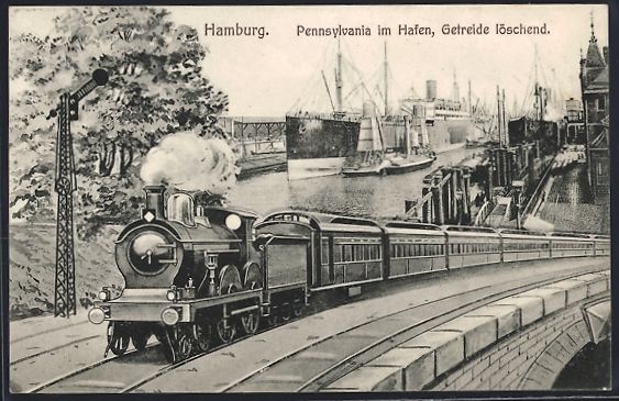 Cartoline postali: Grusskarten-AK Hamburg, Dampfer Pennsylv – Usato da Berlin venduto da bartko-reher
