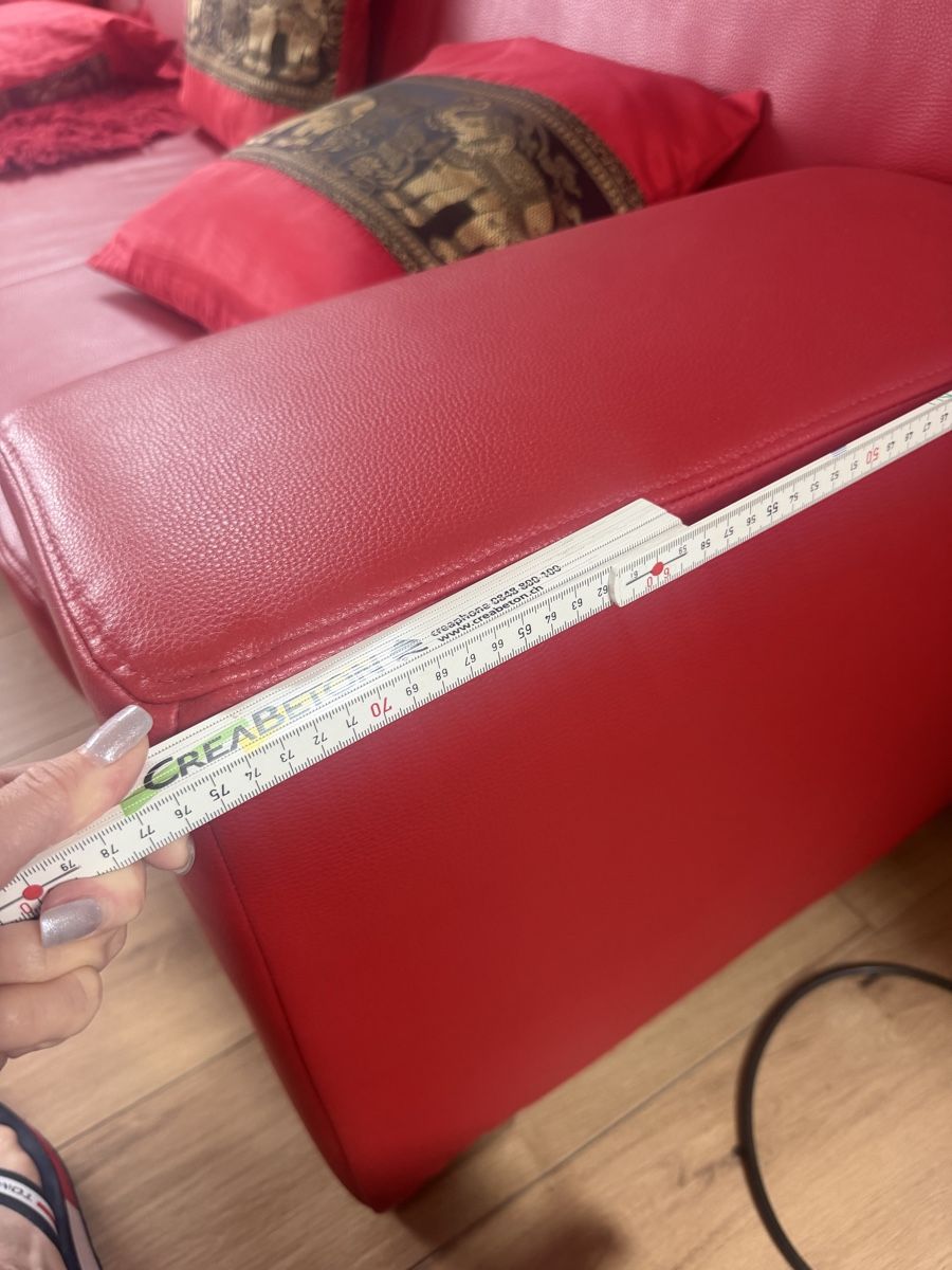 Liegen & Liegestühle: Ecksofa Leder rot mit Schlaffunktion – Gebraucht aus Kloten von VRG1973 5