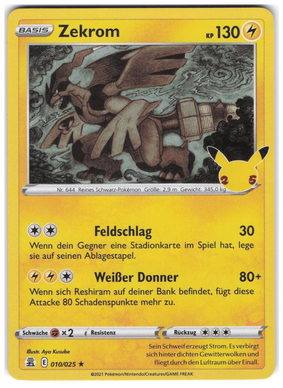 Pokémon Carte collezionabili: Zekrom / Celebrations / CEL 010 – Nuovo (secondo la descrizione) da Arni AG venduto da PokemonCardsStore