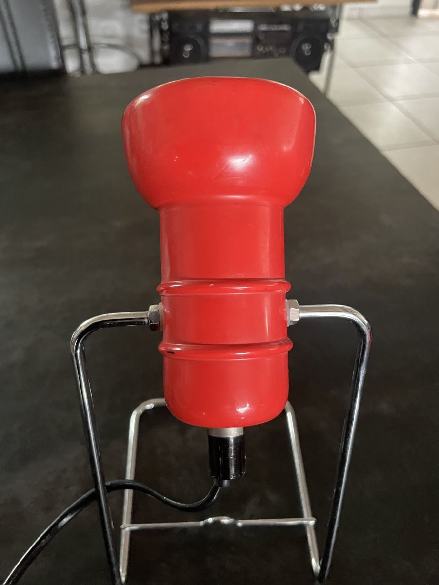 Lampen: Lampe de Bureau Design Vintage Rouge – Gebraucht aus Vallamand von Bricbracbroc82 7