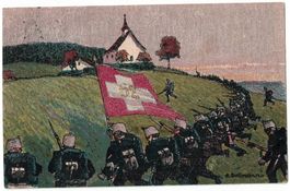 Grenzdienst 1914, Bataillon 62, gelaufen mit Feldpost 1915