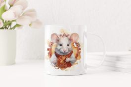 Chinesisches Tierzeichen Ratte Keramik Tasse NEU