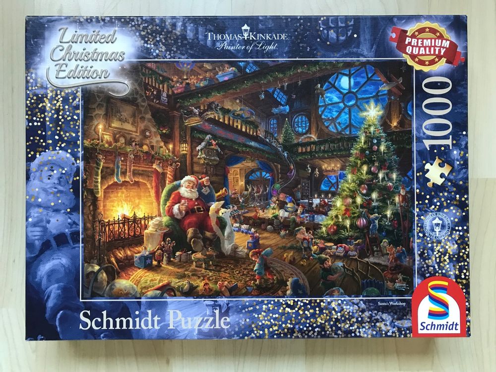 Eeboo Weihnachtspuzzle 1000 Teile - Christmas Songbirds Motiv