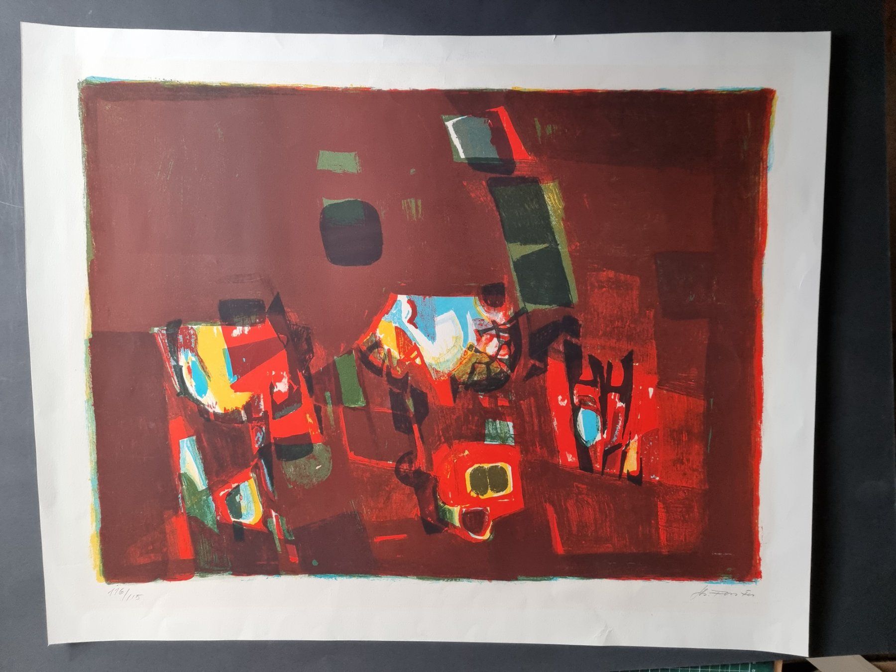 Grafica & Litografie: HANS FORSTER LITHOGRAPHIE SIGNIERT NUMMERIERT – Usato da Gersau venduto da grafik-kunst