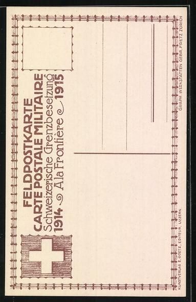 Foto, Lettere & Cartoline: Carl Moos: Schweizerische Grenzbesetzung – Usato da Berlin venduto da bartko-reher 1