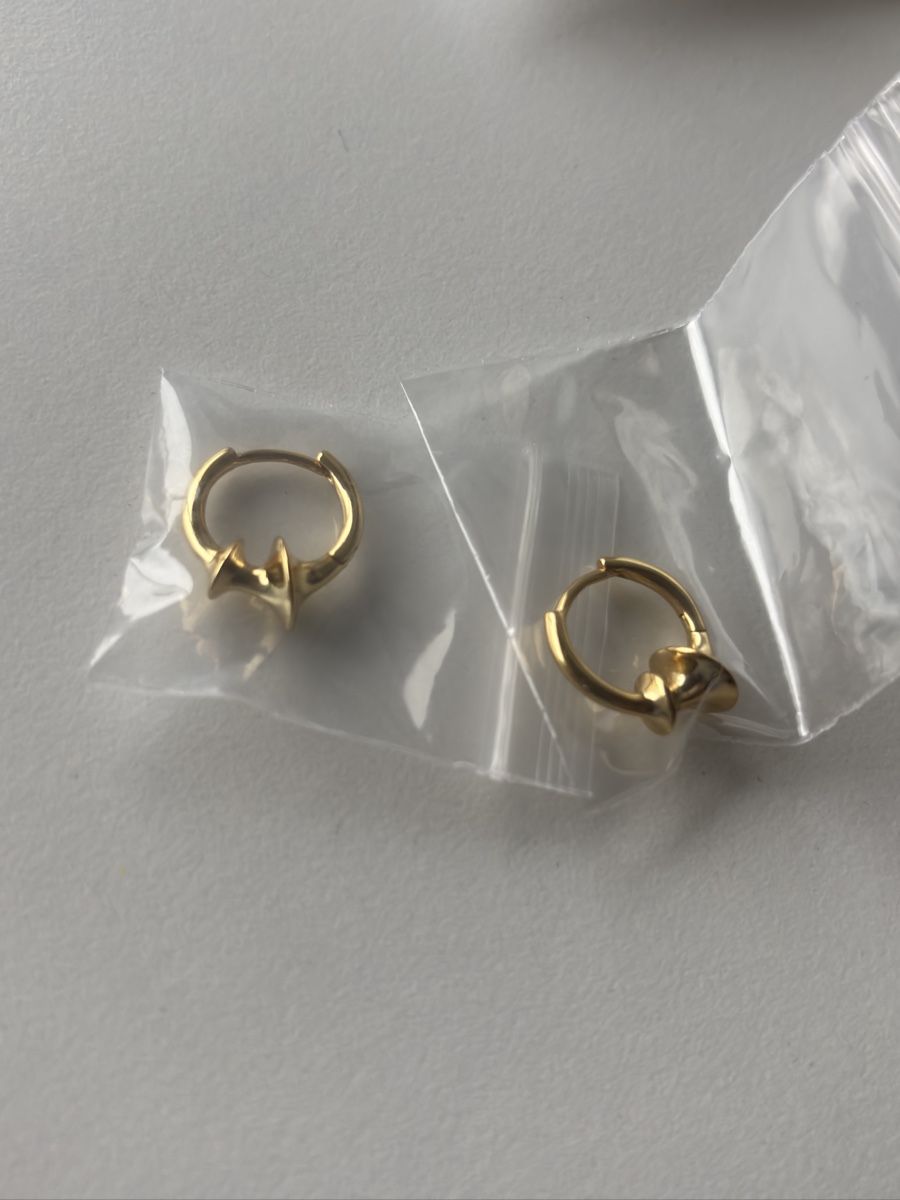 Orecchini pendenti & Orecchini a lobo: Hoops Earrings. Gold plated .925 silver – Nuovo (secondo la descrizione) da Dübendorf venduto da S1973E 5