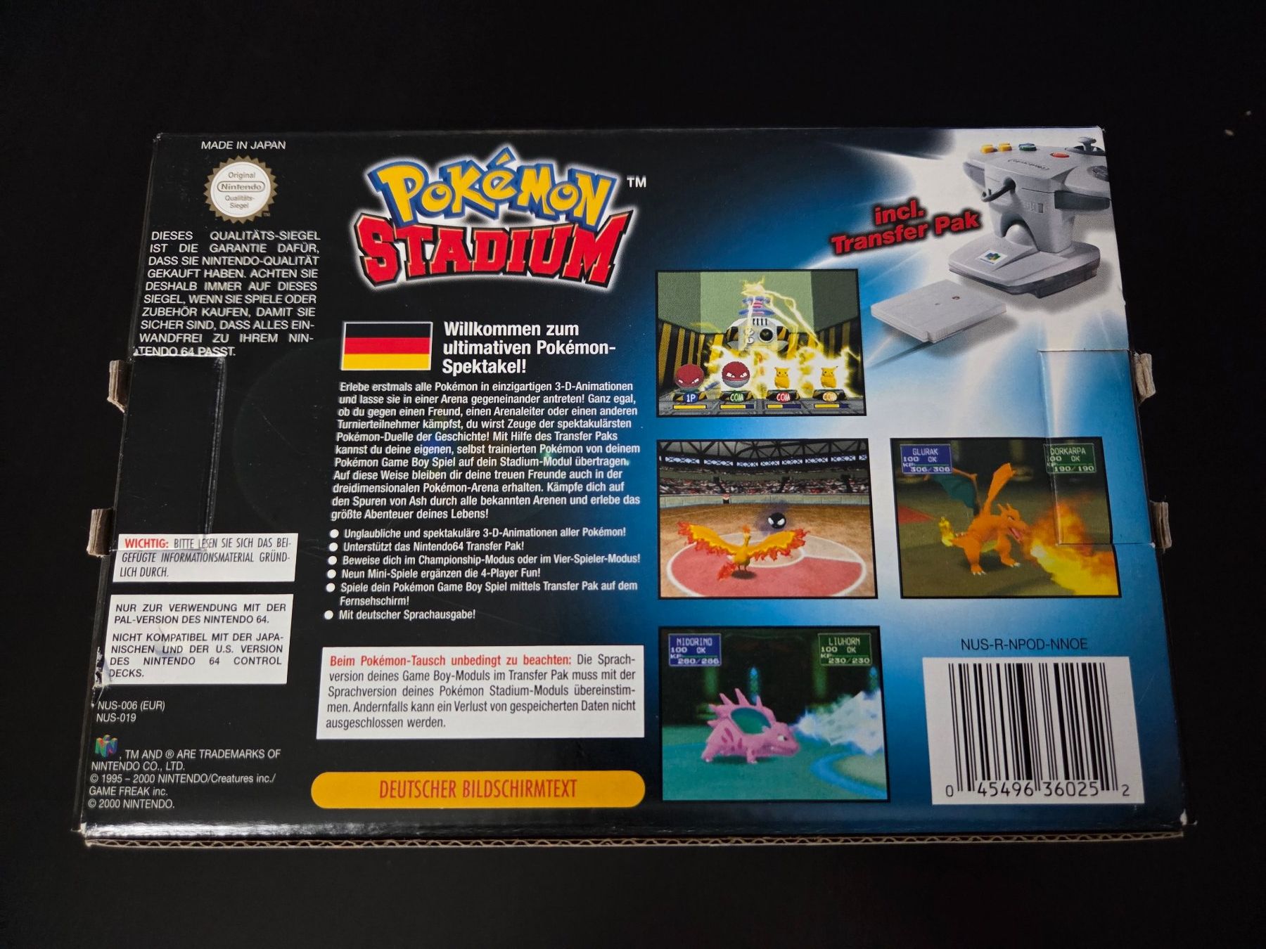 Pokémon Giochi: N64 - Pokemon Stadium Big Box mit Transfer Pak – Usato da Vilters venduto da oOLinkOo 1