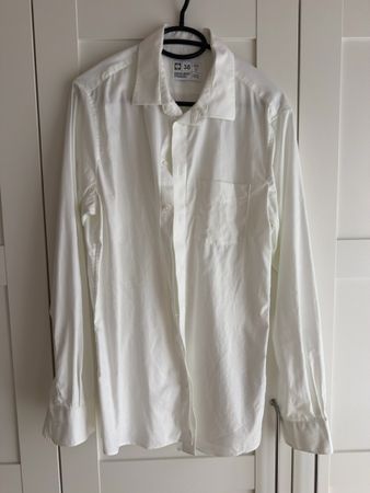 Engelbert Strauss Herren Hemd, Gr. 38, Slim Fit, Weiss