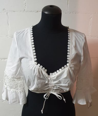 Neu "Rose" /  Dirndl Bluse / längerer Ärmel / Gr. 34