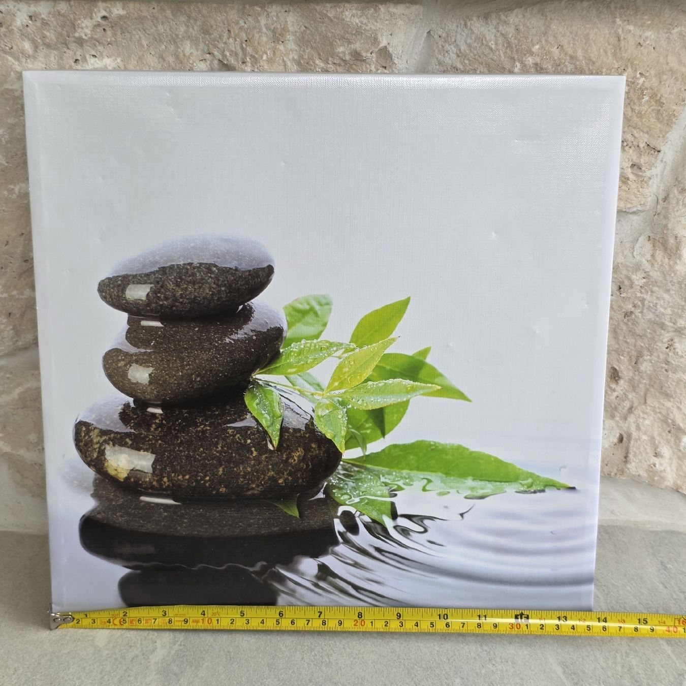 Posters & Illustrations: Bild Zen Steine mit Blatt  – D'occasion à Rheinsulz par Gilea 3