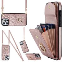 Schutzhülle Leder für iPhone 15 Plus mit Kartenfächer