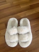 Weiche Kuschel-Pantoletten Finken, Weiss/creme Gr.39