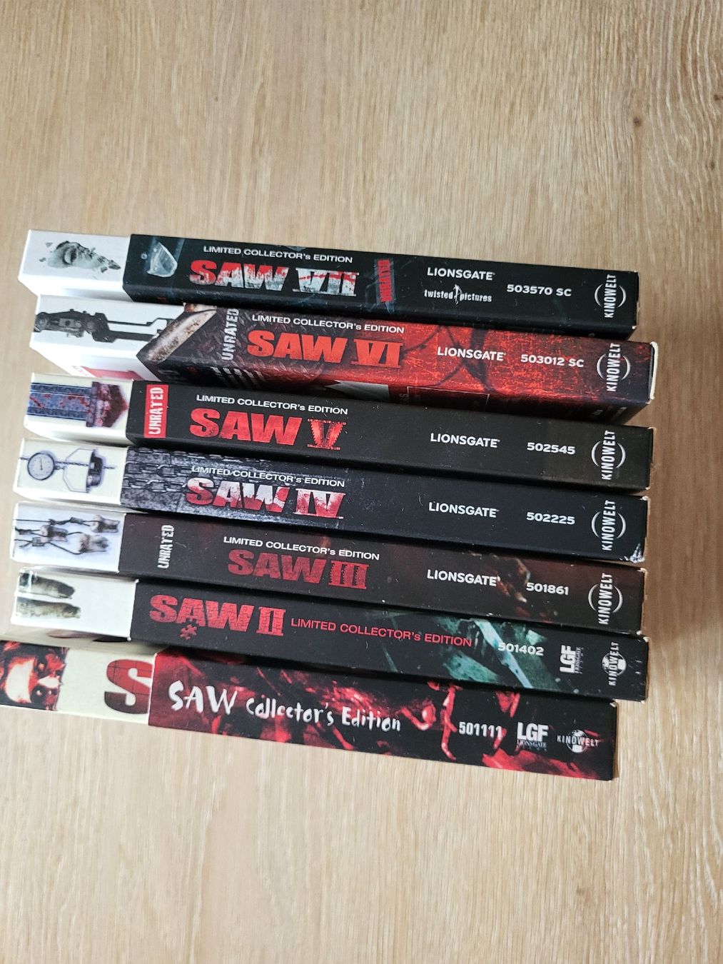 Tutti i DVDs: Saw 1-7 im Mediabook – Usato da Zürich venduto da Knudell0 7