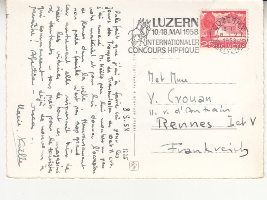 Cartes postales: Luzern 1958 – D'occasion à Bürglen TG par StampGraf 1