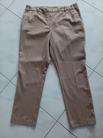 Damen  Stoffhose H&M Gr. 44 beige Büro elegant Chinohose Bus