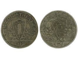 St. Gallen Batzen 1814 & 1816 (2 Münzen)
