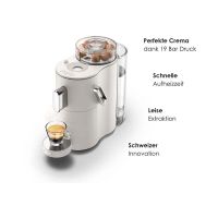 CoffeeB Globe Kaffeemaschine weiss – inkl. Kapselbehälter