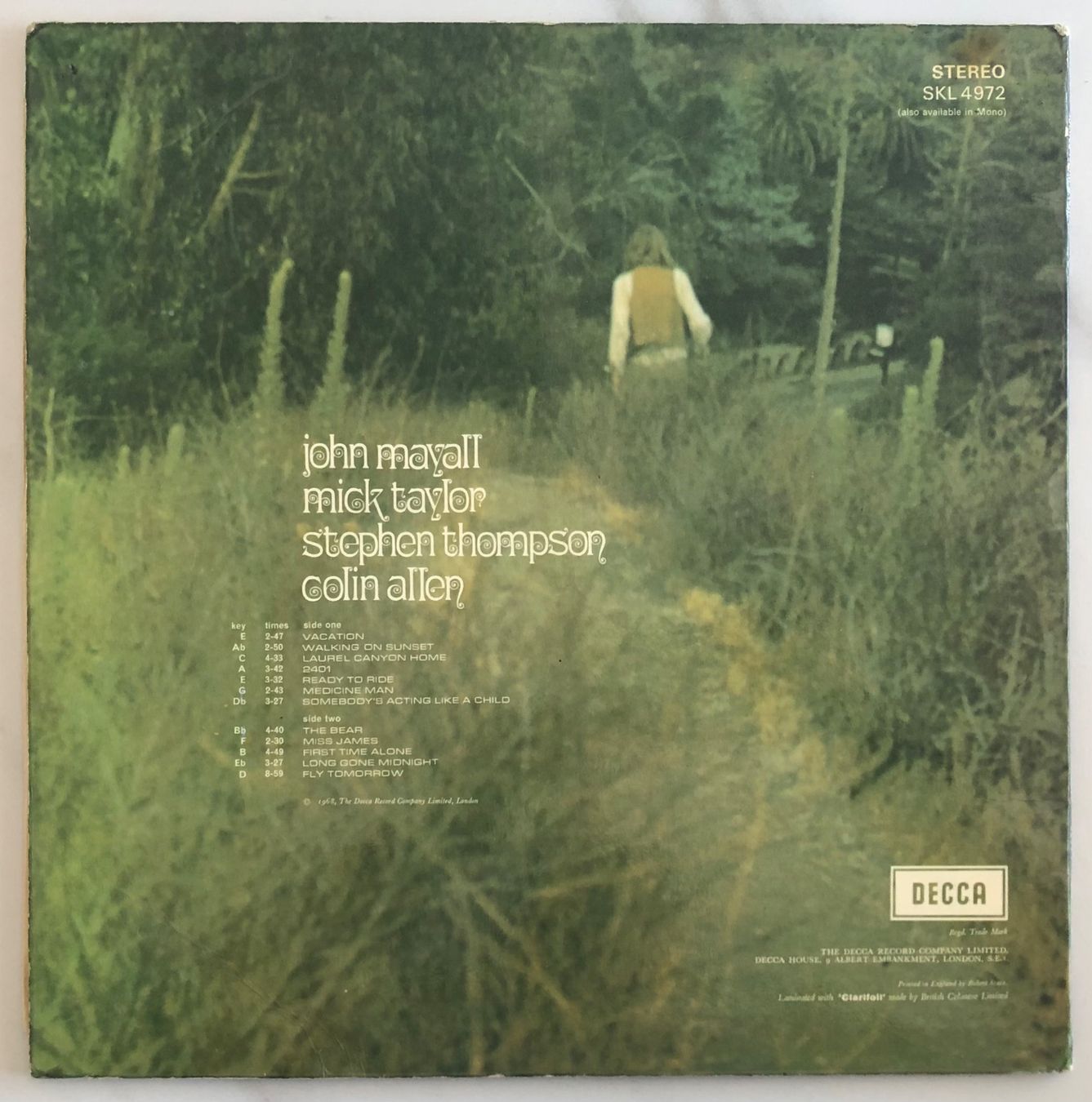 Dischi in vinile: JOHN MAYALL - BLUES FROM LAUREL CANYON – Usato da Poliez-Pittet venduto da Newtown-Records 1
