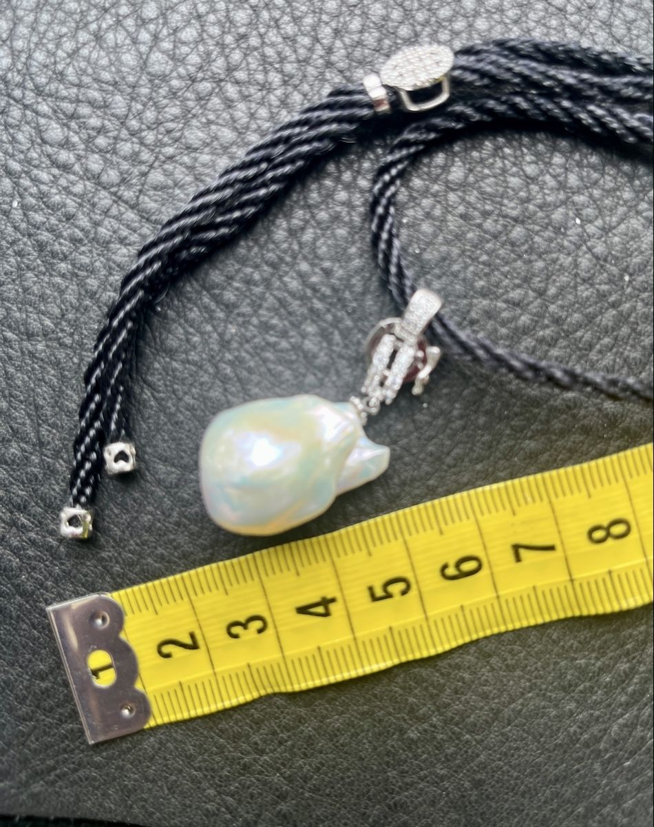 Perlen (unechte): Echte Perle, Anhänger und Kette, Silber, Neu! – Neu (gemäss Beschreibung) aus St. Gallen von reg_f8h8