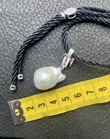 Echte Perle, Anhänger und Kette, Silber, Neu!