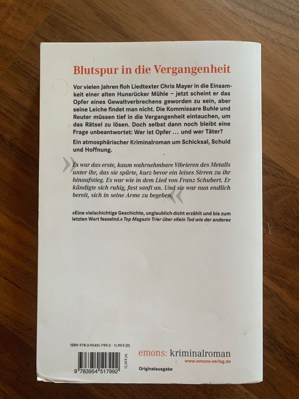 Libri: Carsten Ness: Hunsrück Blues – Usato da Schlierbach venduto da matro01 1