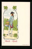 Künstler-AK Schweizer Soldat, 1903-1903