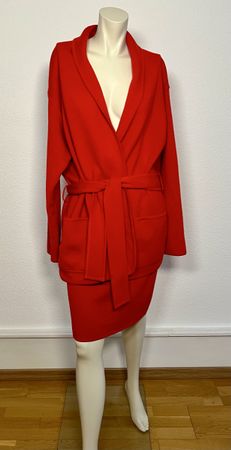 ❤️ Elegantes rotes Damen-Kostüm Gr 36 Kaschmir-Wolle-Mix ❤️